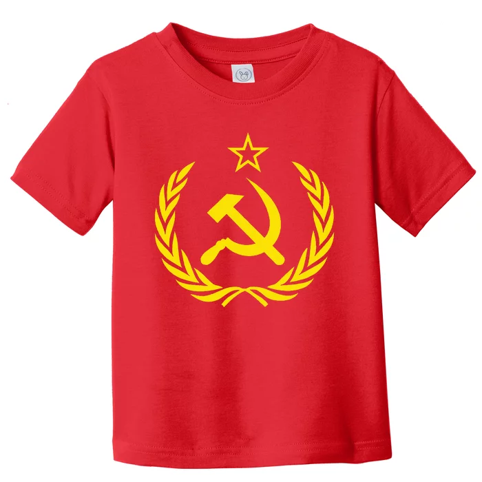 Hammer and Sickle Star CCCP Soviet Union Red Toddler T-Shirt