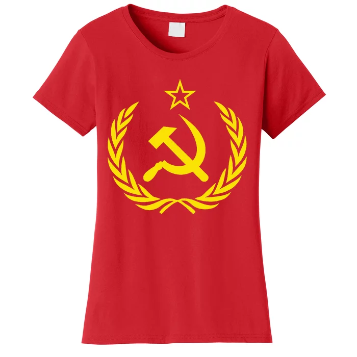 Hammer and Sickle Star CCCP Soviet Union Red Women's T-Shirt