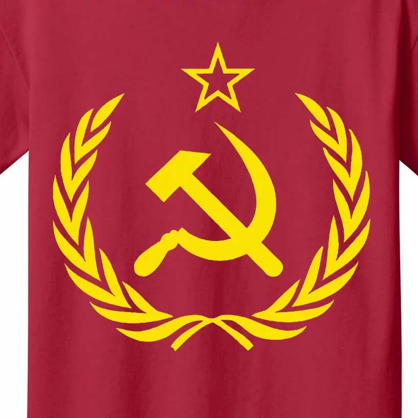 Hammer and Sickle Star CCCP Soviet Union Red Kids T-Shirt