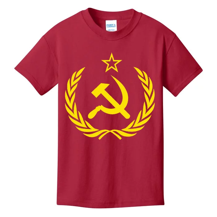 Hammer and Sickle Star CCCP Soviet Union Red Kids T-Shirt