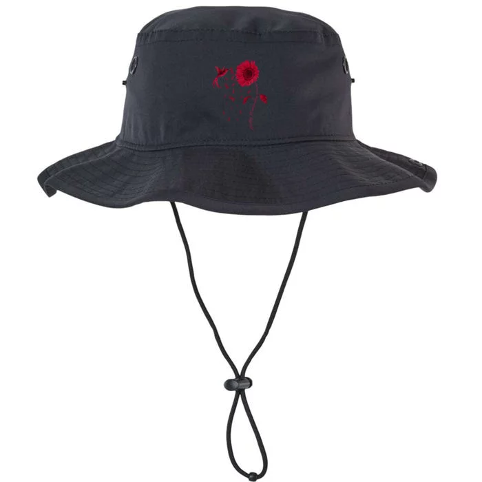 Hemochromatosis Awareness Sunflower Burgundy Ribbon Legacy Cool Fit Booney Bucket Hat