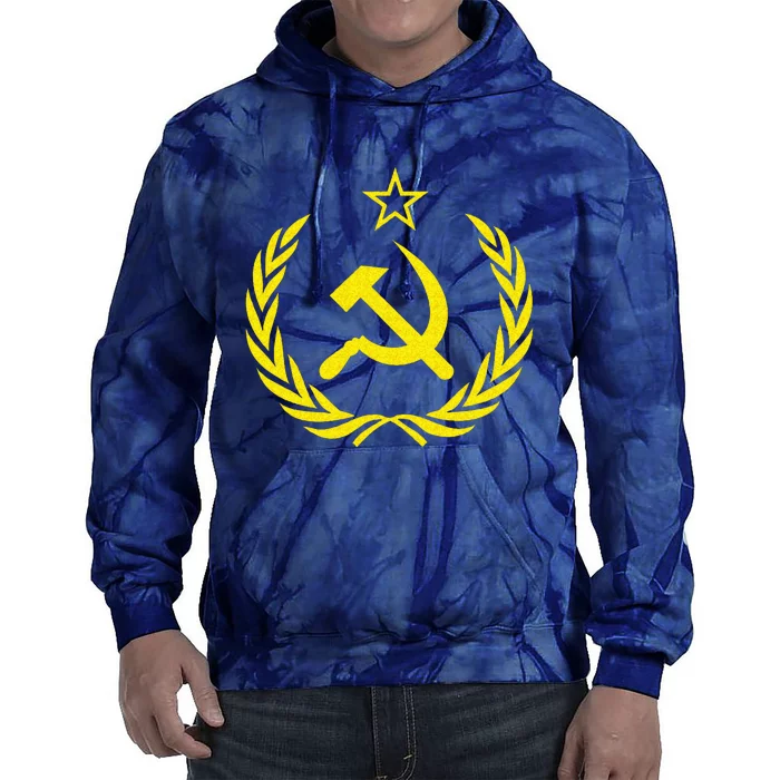 Hammer And Sickle Star CCCP Soviet Union Red Tie Dye Hoodie