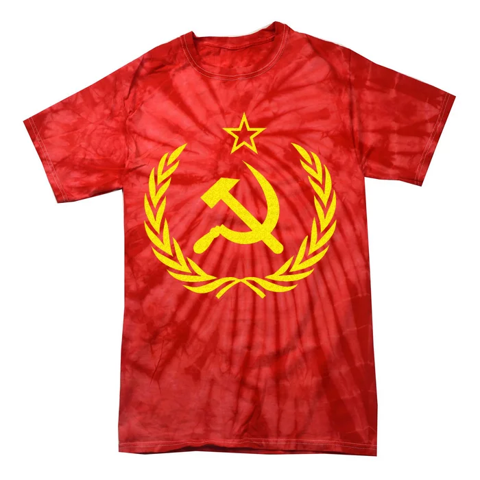 Hammer And Sickle Star CCCP Soviet Union Red Tie-Dye T-Shirt