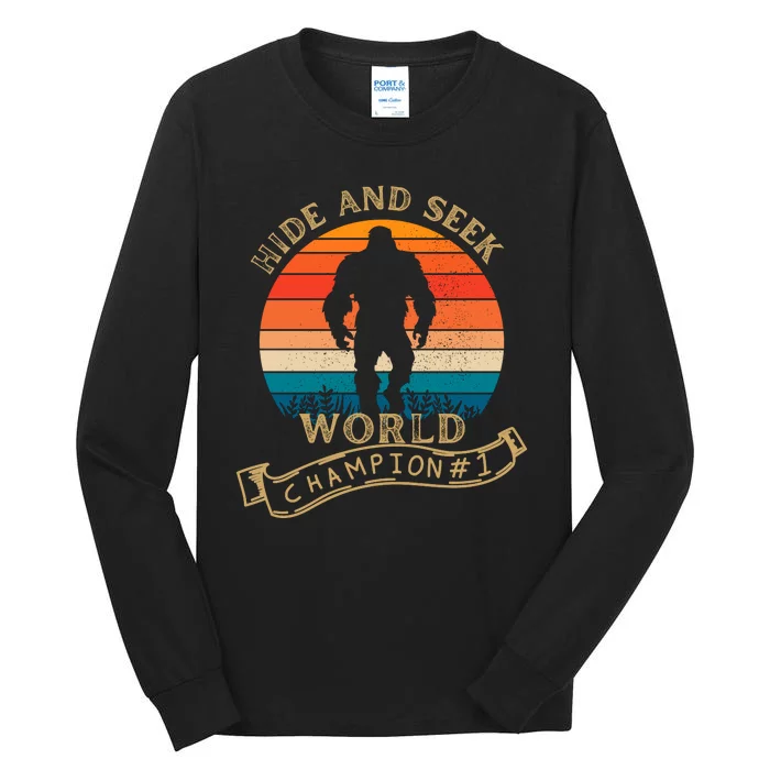 Hide And Seek World Champion Sasquatch Retro Vintage Tall Long Sleeve T Shirt Teeshirtpalace 