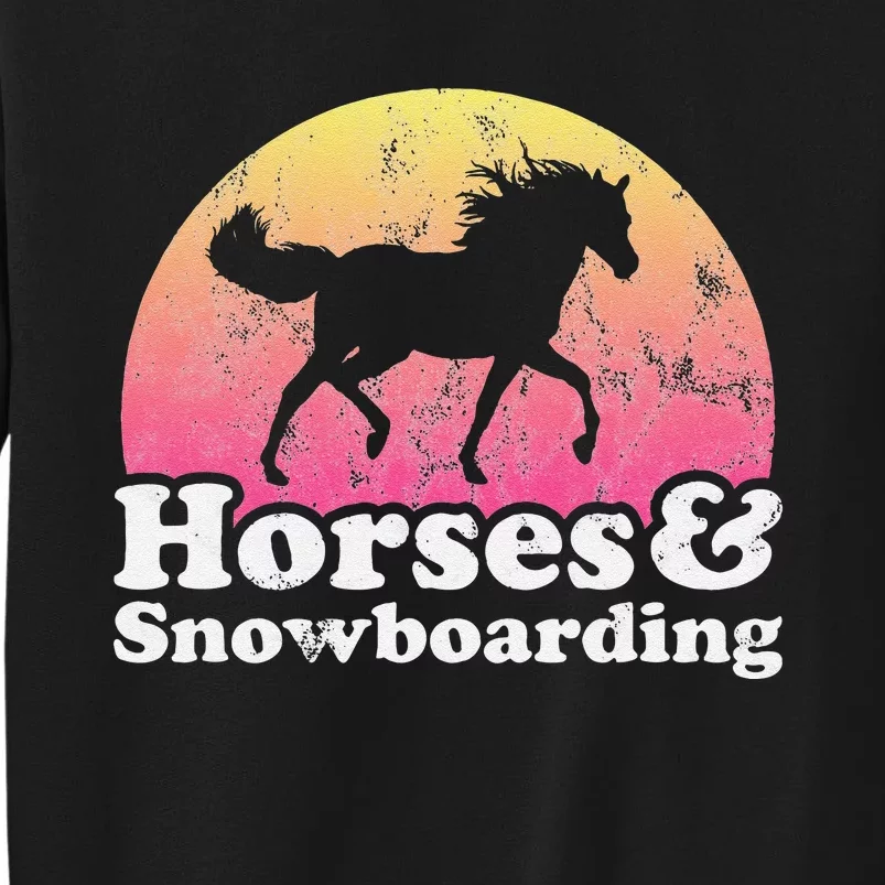 Horse and Snowboarder Horses Snowboarding Sweatshirt