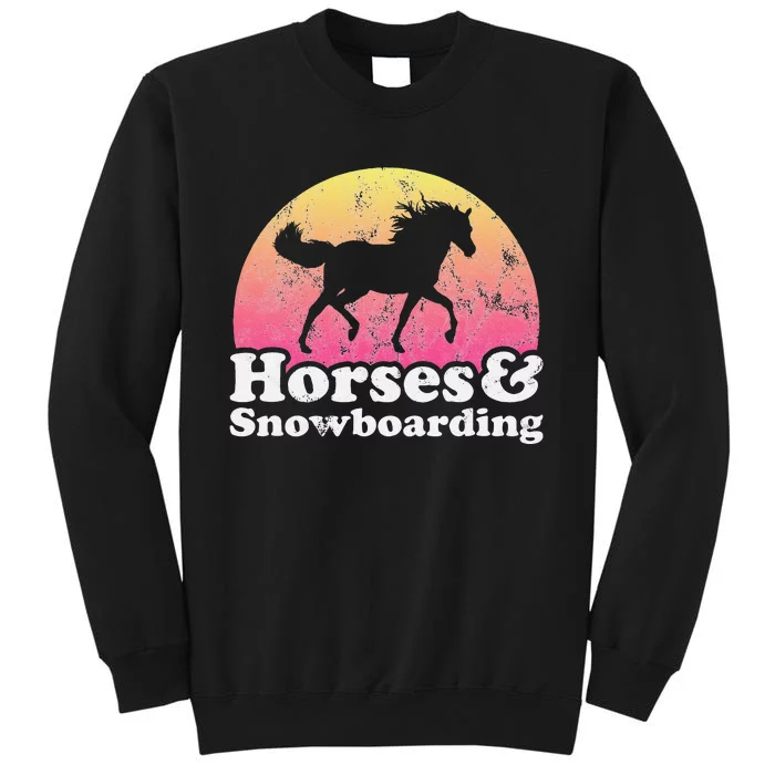 Horse and Snowboarder Horses Snowboarding Sweatshirt