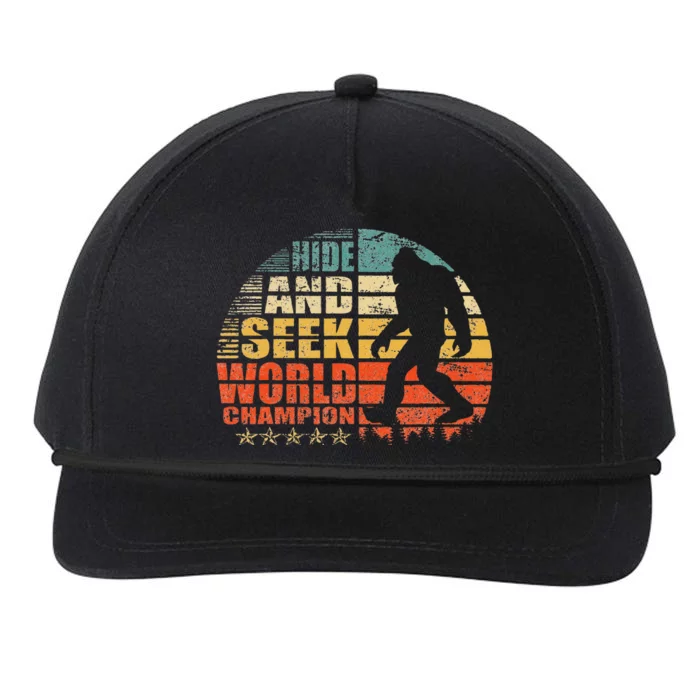 Hide And Seek World Champion Bigfoot Is Real Snapback Five-Panel Rope Hat