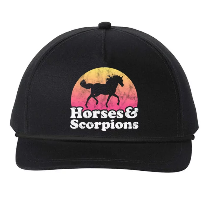 Horse And Scorpion Or Horses Scorpions Gift Snapback Five-Panel Rope Hat