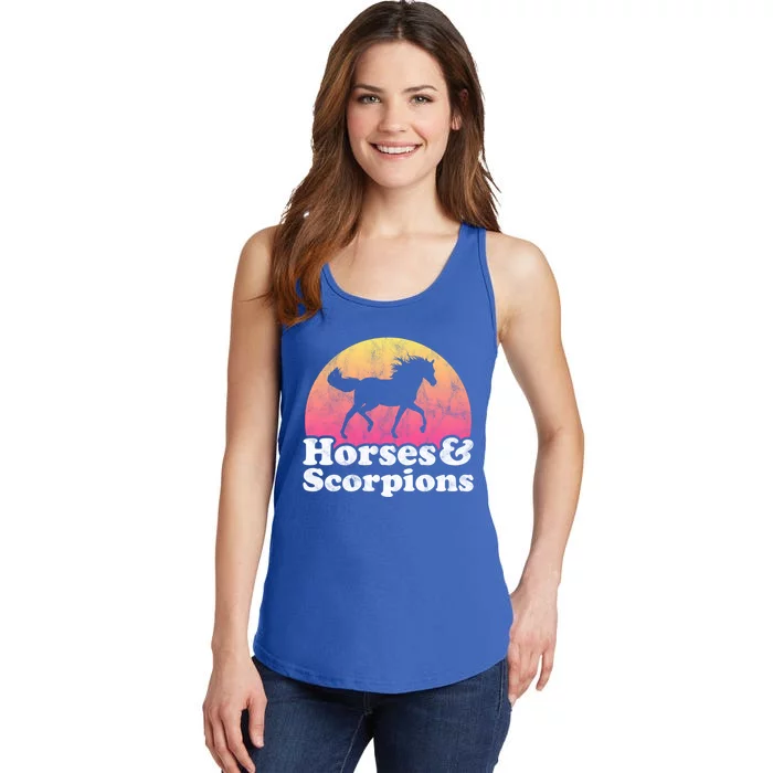 Horse And Scorpion Or Horses Scorpions Gift Ladies Essential Tank