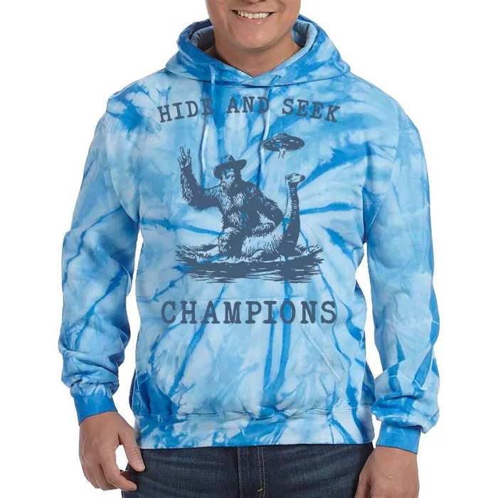 Hide And Seek Ufo Retro Bigfoot Tie Dye Hoodie