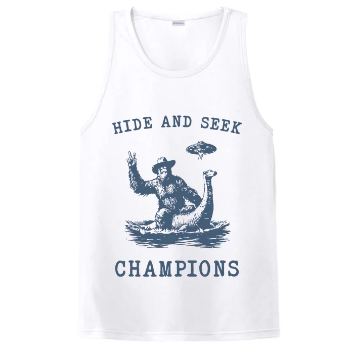 Hide And Seek Ufo Retro Bigfoot Performance Tank