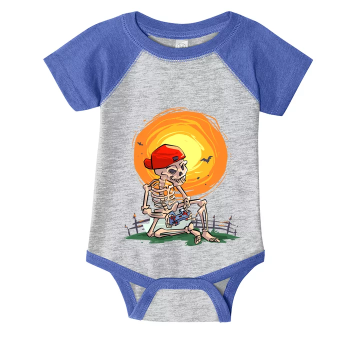 Halloween Awesome Skeleton Gamer Gaming Gift Infant Baby Jersey Bodysuit