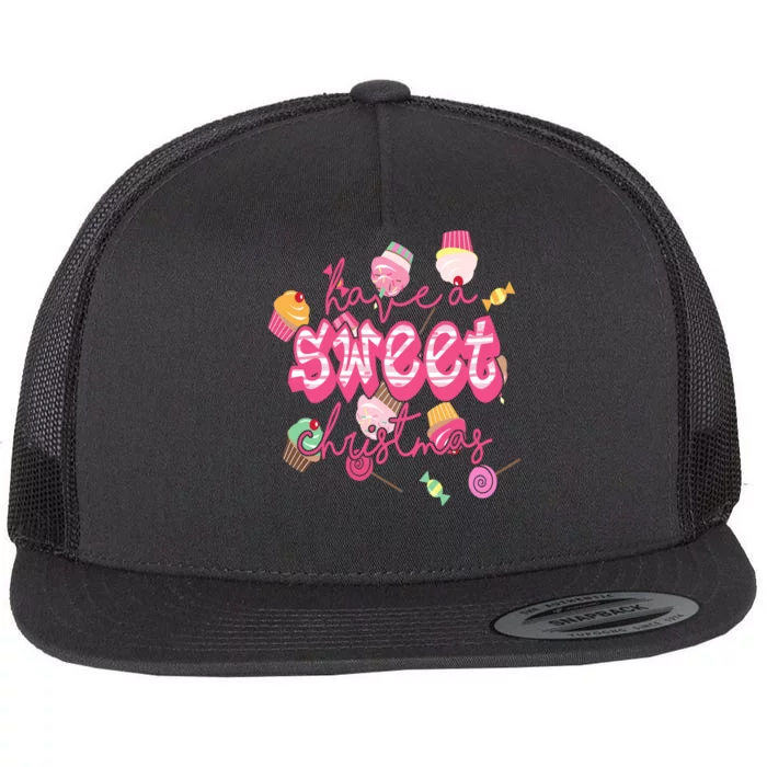 Have A Sweet Christmas Cute Candy Flat Bill Trucker Hat