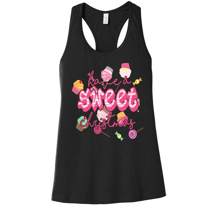 Have A Sweet Christmas Cute Candy Women's Racerback Tank