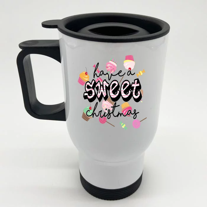 Have A Sweet Christmas Cute Candy Front & Back Stainless Steel Travel Mug