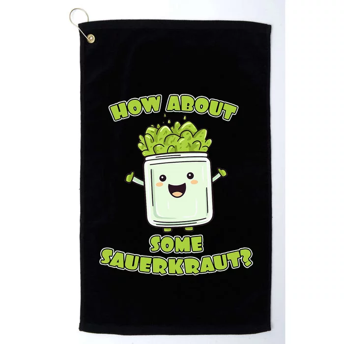 How About Some Sauerkraut Platinum Collection Golf Towel