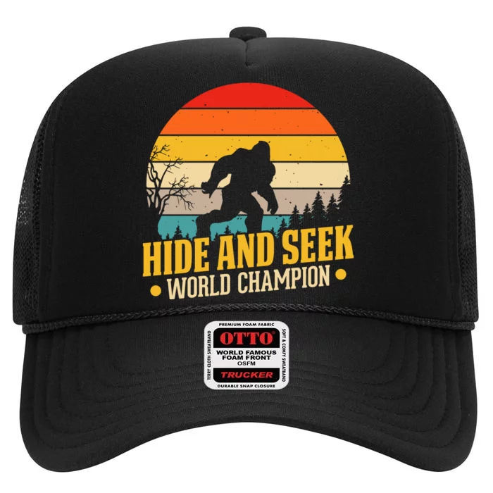 Hide And Seek World Champion Graphic High Crown Mesh Trucker Hat