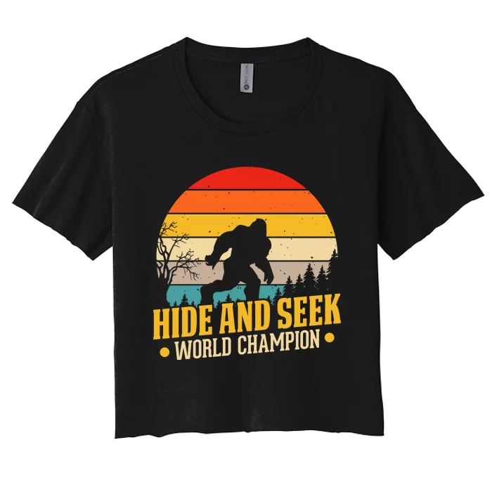 Hide And Seek World Champion Graphic Women's Crop Top Tee