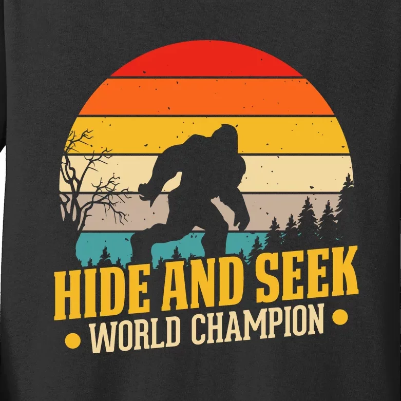 Hide And Seek World Champion Graphic Kids Long Sleeve Shirt