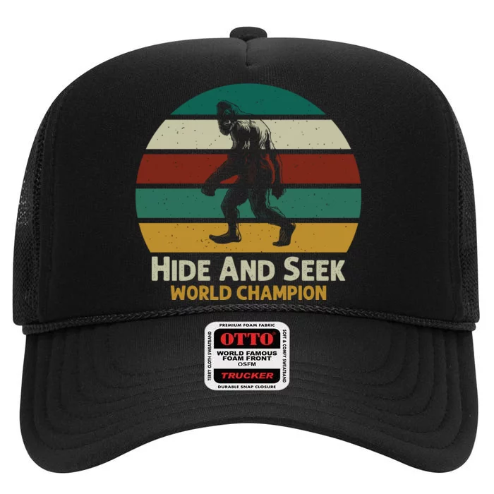 Hide And Seek World Champion Graphic High Crown Mesh Trucker Hat