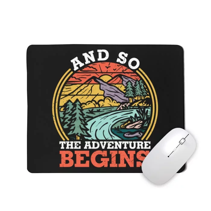 Humor And So The Adventure Begins Vintage Retro Mousepad