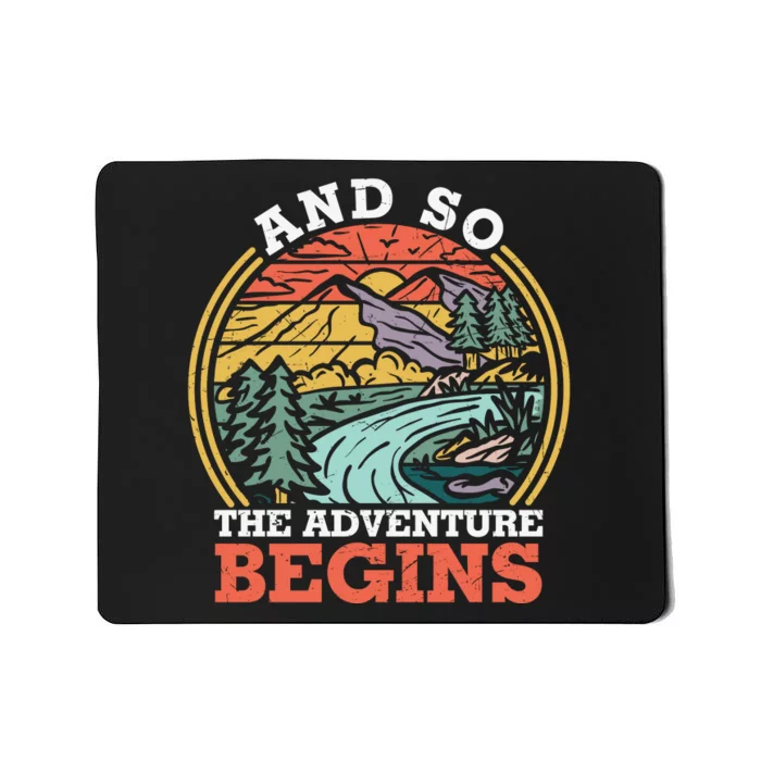 Humor And So The Adventure Begins Vintage Retro Mousepad