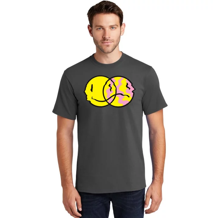 Happy And Sad Emoji Tall T-Shirt