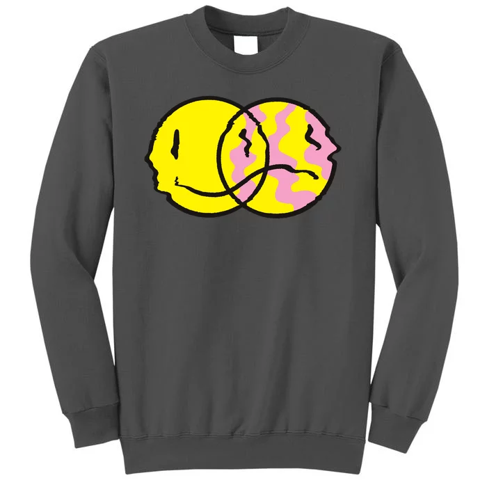 Happy And Sad Emoji Tall Sweatshirt