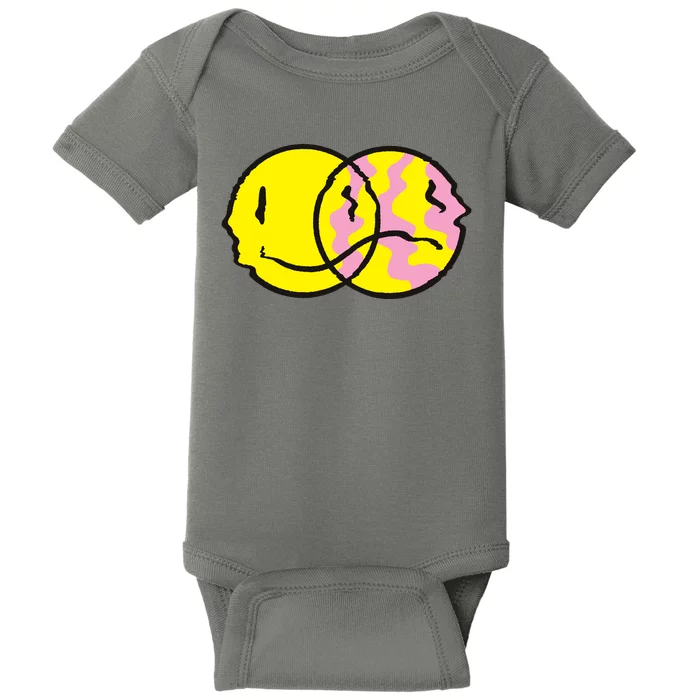 Happy And Sad Emoji Baby Bodysuit