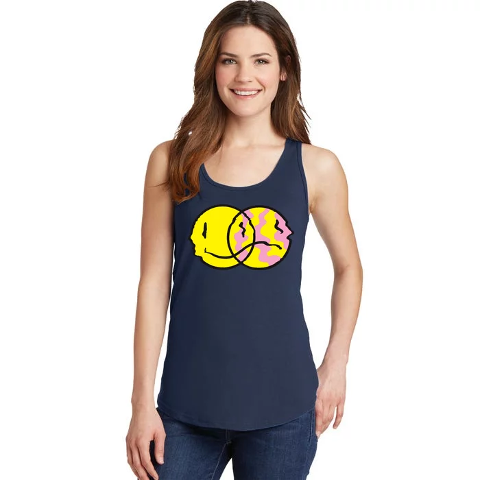 Happy And Sad Emoji Ladies Essential Tank