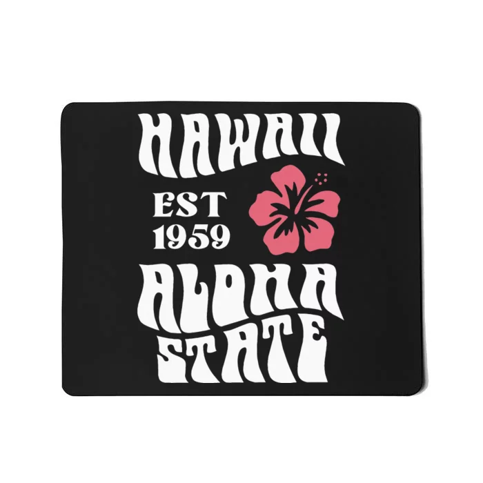 Hawaii Aloha State 1971 Aesthetic Beach Summer Mousepad