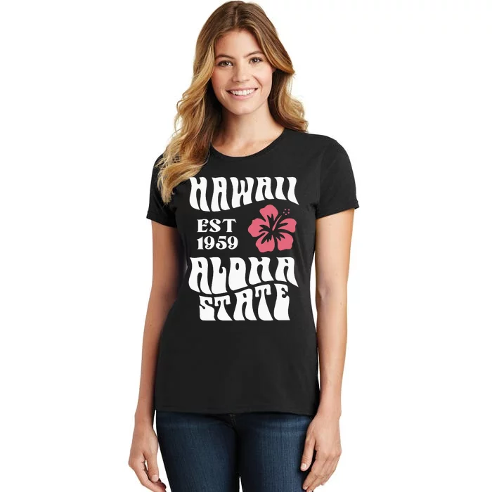 Hawaii Aloha State 1971 Aesthetic Beach Summer Women's T-Shirt