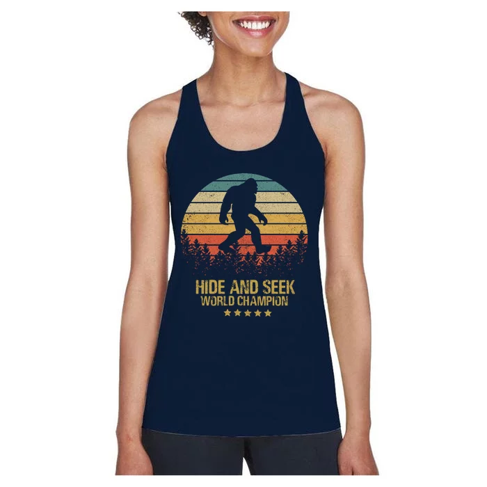 Hide And Seek World Champion Sasquatch Women's Racerback Tank