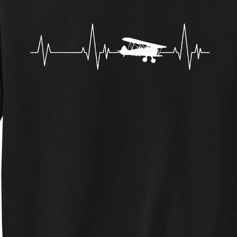 Heartbeat Airplane Single Engine EKG Aviator Flying Pilot Sweatshirt