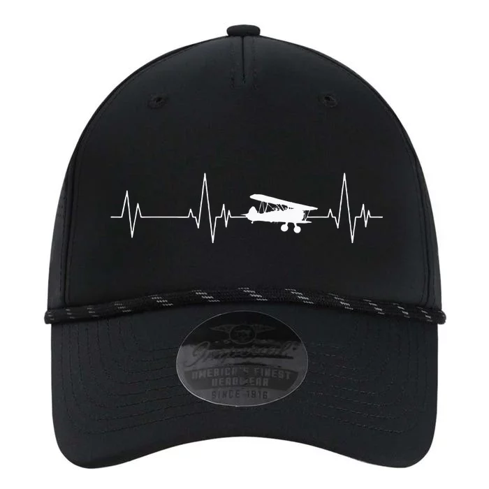 Heartbeat Airplane Single Engine EKG Aviator Flying Pilot Performance The Dyno Cap