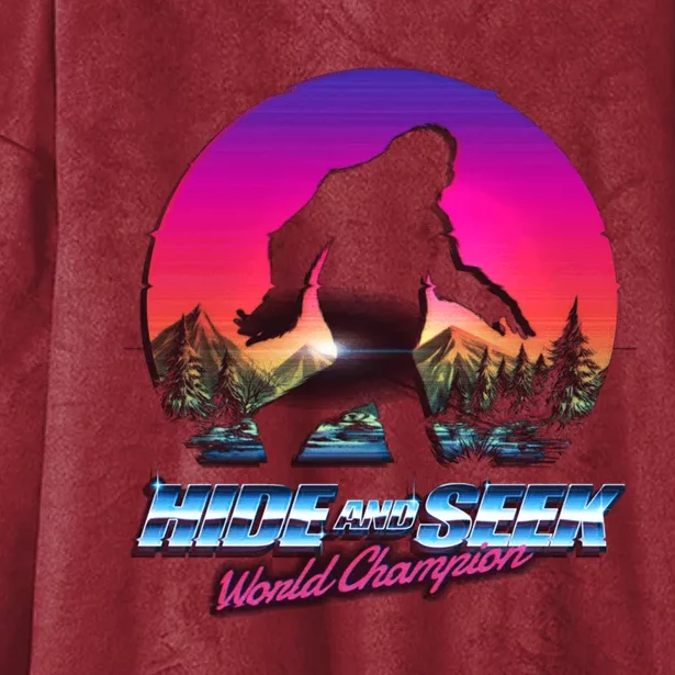 Hike And Seek World Champion Bigfoot Is Real Hooded Wearable Blanket