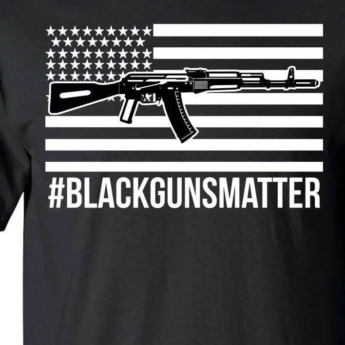 Hashtag Black Guns Matter #blackgunsmatter USA Flag Tall T-Shirt