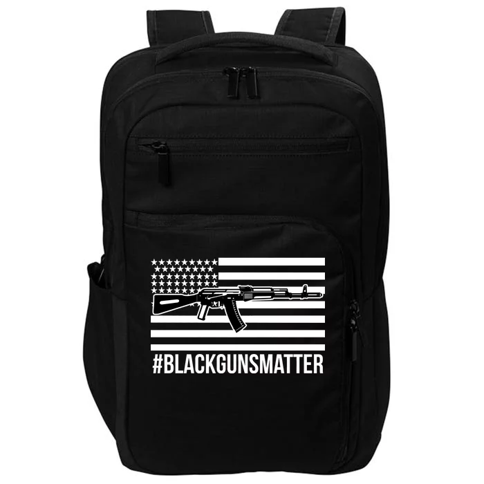 Hashtag Black Guns Matter #blackgunsmatter USA Flag Impact Tech Backpack