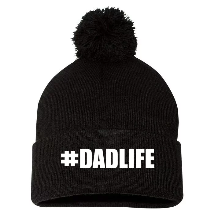 Hashtag Dad Life #DADLIFE Best Father Pom Pom 12in Knit Beanie