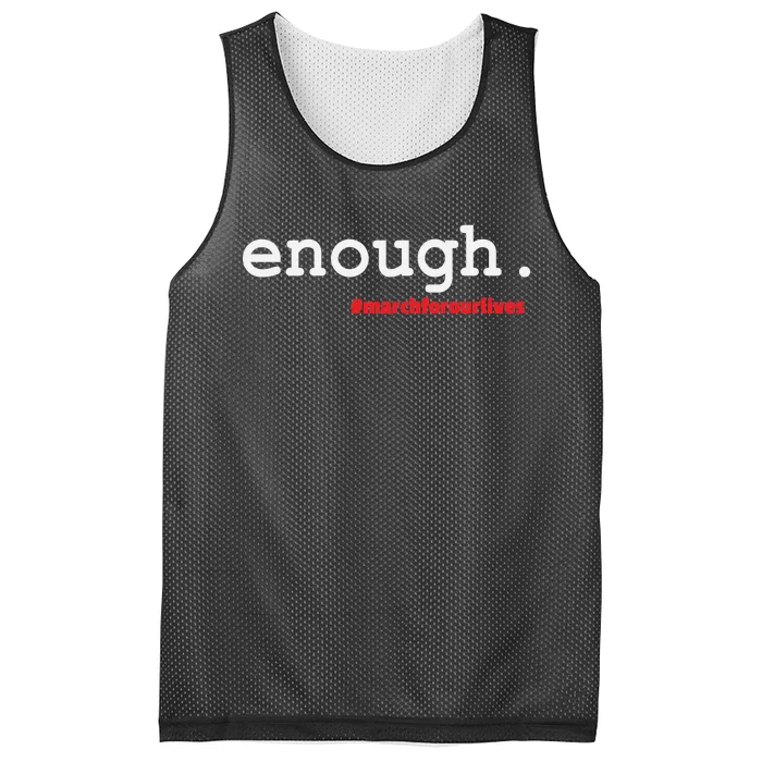 Hashtag #Enough March For Our Lives Mesh Reversible Basketball Jersey Tank