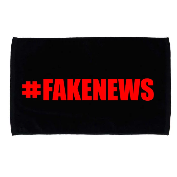 Hashtag Fake News #FAKENEWS Logo Microfiber Hand Towel