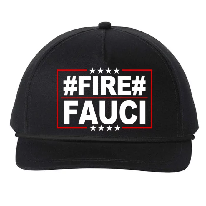 Hashtag Fire Fauci Snapback Five-Panel Rope Hat