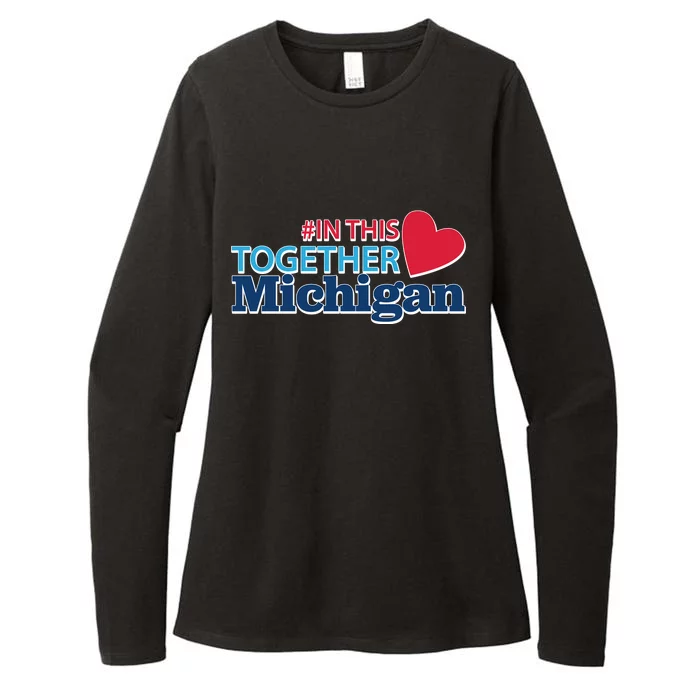 Hashtag In This Together Michigan Womens CVC Long Sleeve Shirt