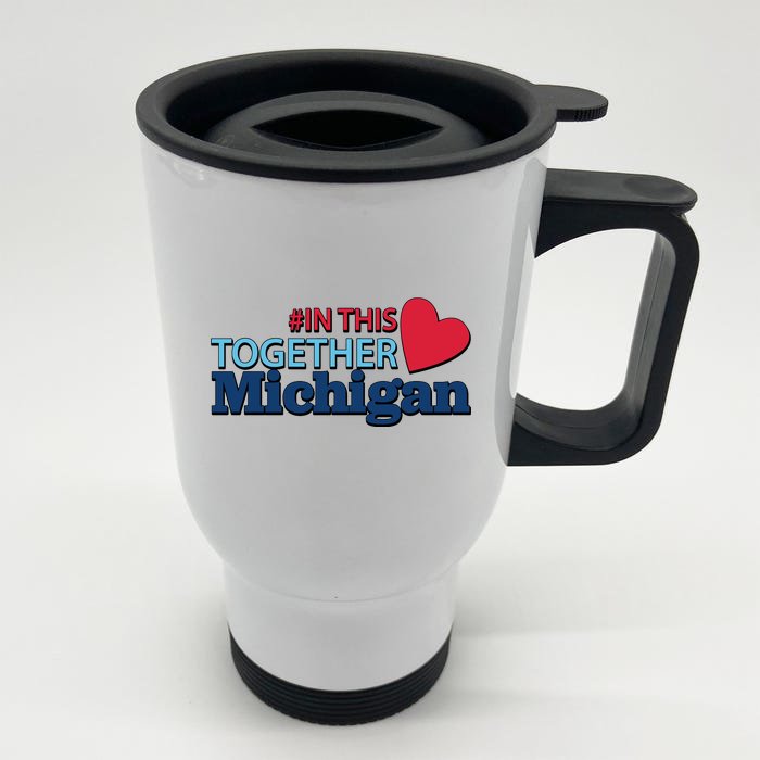 Hashtag In This Together Michigan Front & Back Stainless Steel Travel Mug