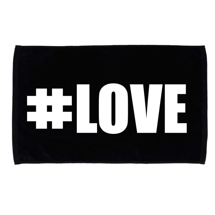 Hashtag Love #Love Valentine's Day Logo Microfiber Hand Towel