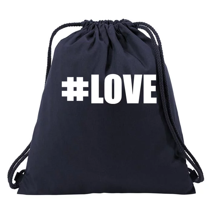 Hashtag Love #Love Valentine's Day Logo Drawstring Bag