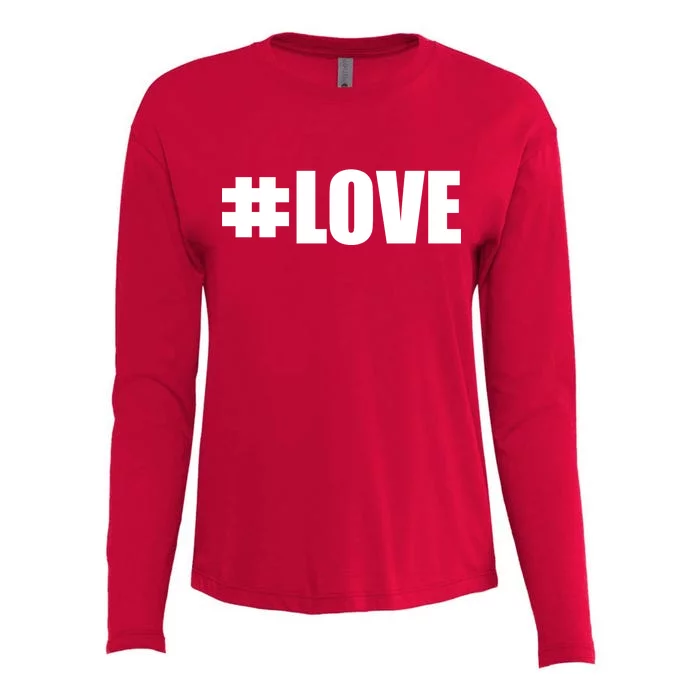 Hashtag Love #Love Valentine's Day Logo Womens Cotton Relaxed Long Sleeve T-Shirt