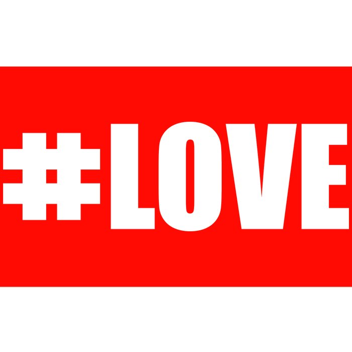 Hashtag Love #Love Valentine's Day Logo Bumper Sticker