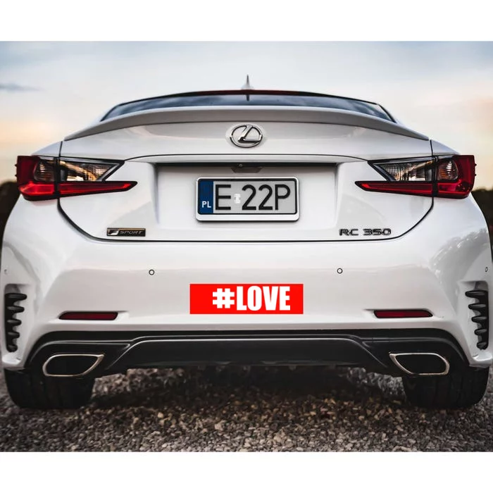 Hashtag Love #Love Valentine's Day Logo Bumper Sticker