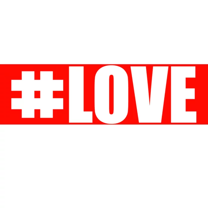 Hashtag Love #Love Valentine's Day Logo Bumper Sticker